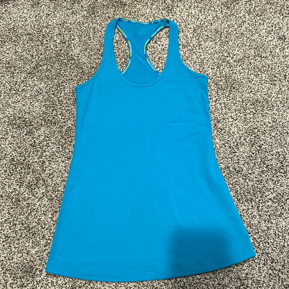 Size 4 Blue Lululemon Racerback Tank Top